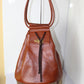 African Women Brown faux Leather Bag
